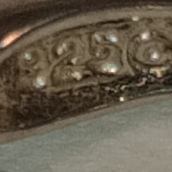 Vintage Black Gem Sterling Silver Ring - Picture 8 of 12